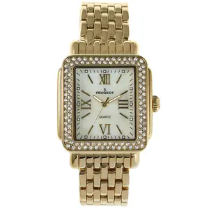 Peugeot Women's 36X30mm Gold Tank Bracelet Watch Panther Link Bracelet