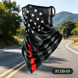Magic headscarf, sun protection ice silk cycling face mask, UV protection, cooling and quick-drying headband, printed triangular scarf