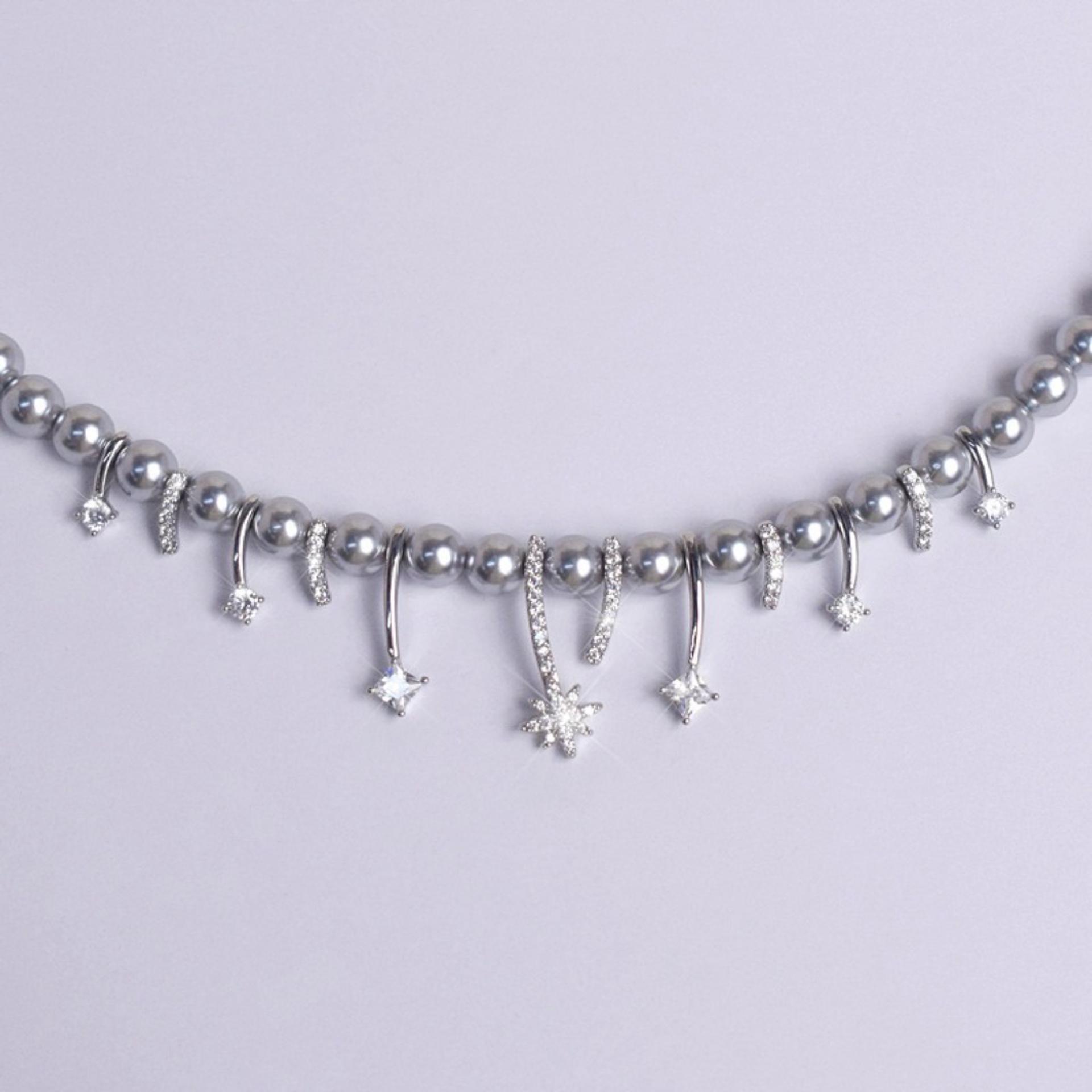 6mm Minimalist Light Luxury Drunken Meteor Deep Sea Mother of Pearl Clavicle Necklace Versatile Gift for Women shell pearl