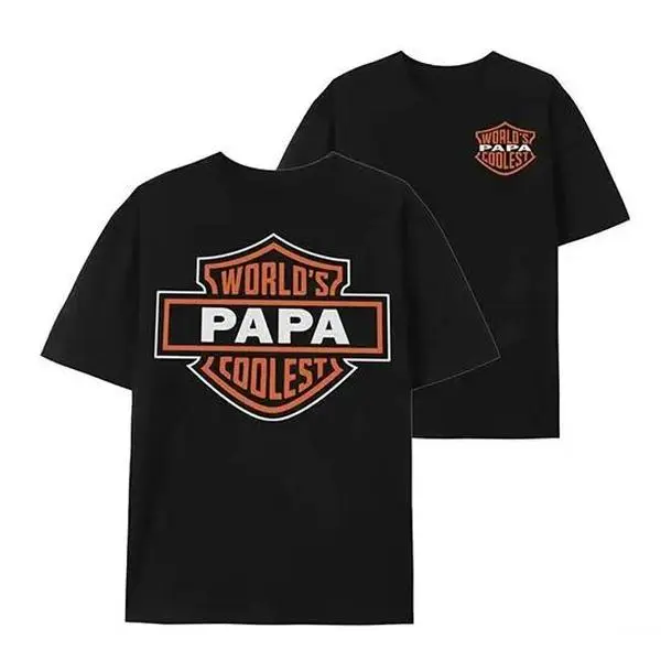 The coolest grandfather nickname gift in the world: Motorcycle Grandma/Dad/Mom Print T-shirt, Father's Day T-shirt, grandchild/children's birthday gift, men's top 25626