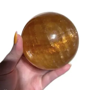 Honey Calcite Sphere