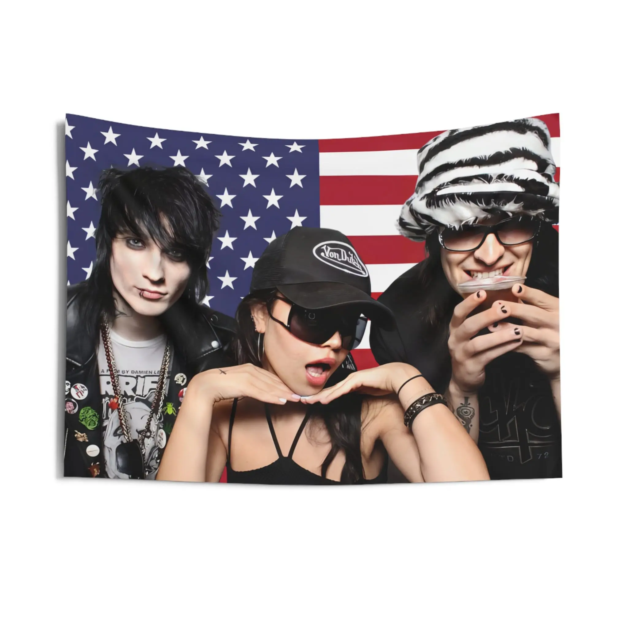 Ja/ke Web/ber /tara yummy/ Johnnie Guilbert American Flag Wall Tapestry/ Wall decor 3x5ft Celebrity USA Flag Tapestry for Wall hanging, College Dorm, Living Room, Bed Room, Home Decor