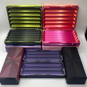 Vee2 Holder – 3 or 5 Slot | Magnetic Closure | Starburst Series | 3D Printed Case for 155mm x 18mm | Multiple Color Options | Snap Lid with Built-In Hinge