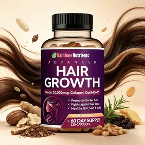 24-in-1 Advanced Hair Growth Vitamins | Biotin 10,000mcg, Collagen, Patented OptiMSM, goMCT, Saw Palmetto | Naturally Regrow Stronger & Healthier Hair, Skin and Nails | Stops Hair Loss | 30 Day Supply