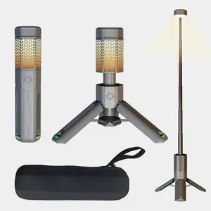 Telescopic Camping Light with Stand, 10500mAh Rechargeable Camping Lantern,Dimmable Portable Flashlight with Storage Bag,  Work Light for Hiking Fishing  Garage Outdoor Work