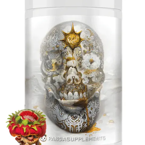 Panda Supps Skull Pre Workout Powder - High Potency Dietary Fitness Supplement, 403mg Caffeine (Contains Caffeine), 8g L-Citrulline Malate Pump, 1000mg Agmatine Sulfate, 3g L-Tyrosine, Energy Boost, Focus, Mental Sharpness, Muscle Endurance, Gym Drink Mix