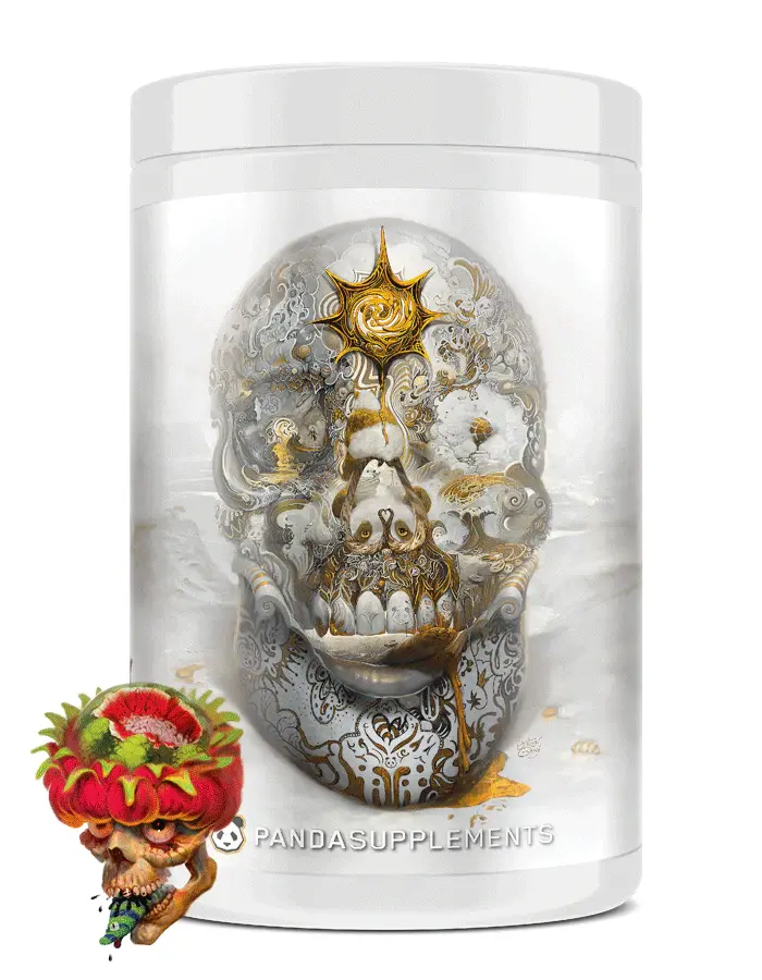 Panda Supps Skull Preworkout Powder - High Caffeine High Potency Supplement, Stamina & Fitness Training Aid with 1000 mg Agmatine Sulfate, Energy Booster, Lean Muscle Support, Health & Nutrition Aid
