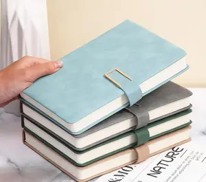 Premium A5 Leather Notebook with Pen Loop & Metal Buckle - Lined Hardcover Journal