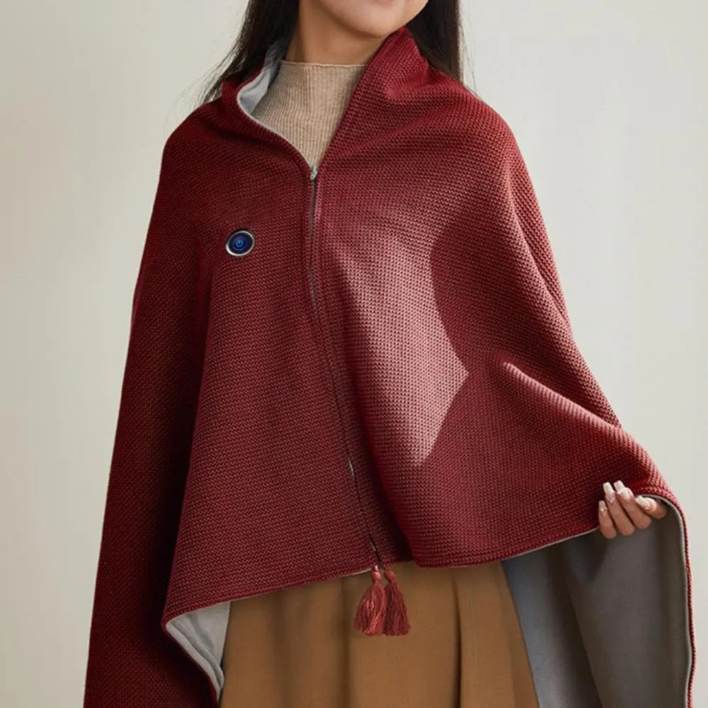 Customizable Warmth 3-Speed Heated Cape USB-Powered Washable Non-Irritating Fabric for Winter Comfort