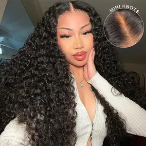 [NEW IN]Liqusee 13x6 Deep Wave Lace Frontal Wig 180% Density Human Hair Wig with Bleached Knots and Natural Hairline Natural Black 99J Burgundy Wig Pre Plucked with Baby Hair Glueless Wig High Density Full and Thick Long Wavy Wig for Daily Party Use