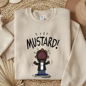 Funny MEME MUSTARD T-Shirt, New Viral GNX Album Reference Sweatshirt, Unisex Sweatshirt, Gifts For Fans