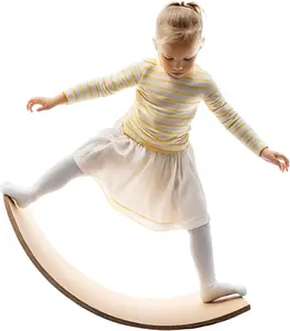Giggle & Play Balance Board - Wooden Balance Board for Kids, Adults & Yoga with Versatile Use