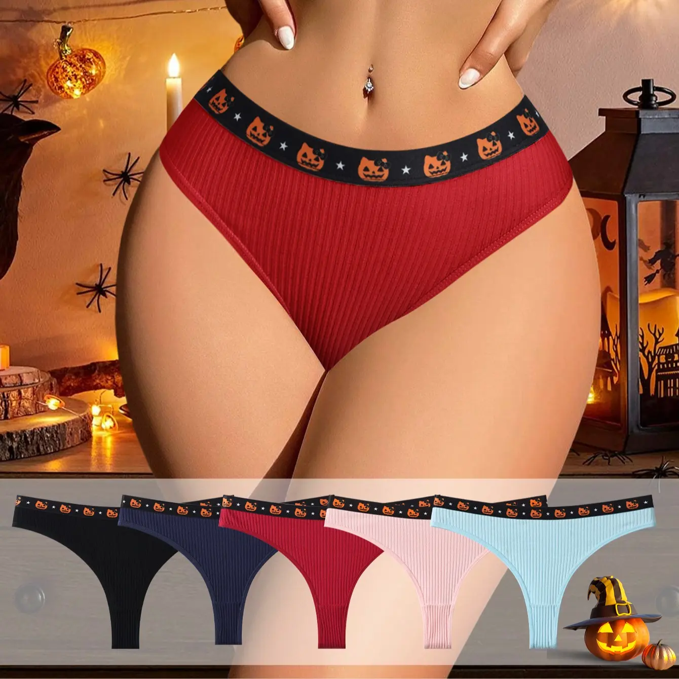 HOTCOM Women’s Elegant Brazilian Panties – Soft Cotton Lingerie, Cute & Comfortable Everyday Womenswear