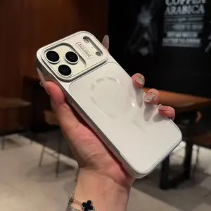 Luxury Ultra Thin Slim fit Borderless Phone Case For iPhone 17/16/15/14/13/ProMax/Pro/Plus Shockproof Back Cover For Magsafe