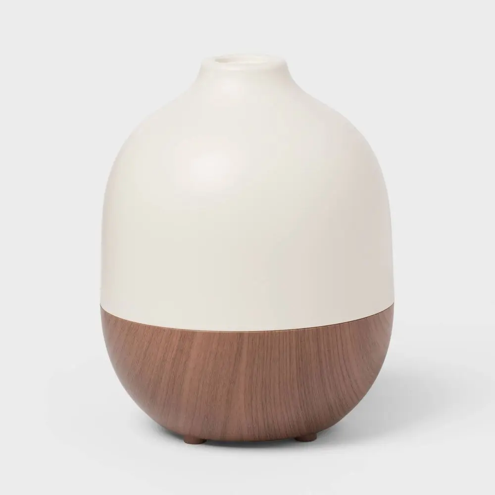 Threshold Large Humidifier Diffuser w/ White Top & Woodgrain Base 300ml Electric