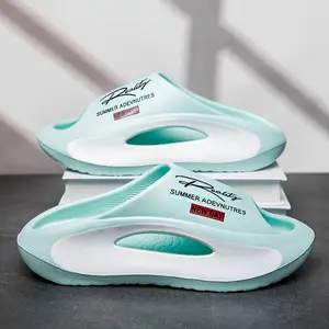 [Non-Slip, Durable] PASTA SUMMER ADVENTURE Men's Lightweight EVA Slides | Non-Slip, Durable | Two-Tone Design | Indoor/Outdoor Use, All-Season Comfort | Casual, Modern