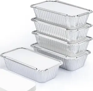 (55 Pack  Loaf Pans with  1.5 LB Disposable Bread Tins for Baking, Lunch Containers, Single Serve Baking Dishes - Foil Loaf Pans,  Bread Pans 7.8 x 4.3 x2 Inches