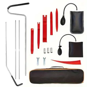 Multi-Functional Portable Car Door Repair Tool Kit, Long Reach Grabber Set, Emergency Tools with Carry Bag for Cars and Trucks