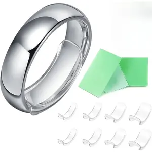 Invisible Ring Size Adjuster for Loose Rings Ring Adjuster Fit Wide Rings with Jewelry Polishing Cloth