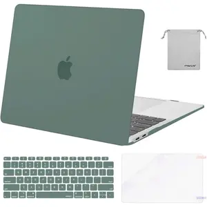 Case for MacBook Air 13 inch (2018-2021), Compatible with M1 Chip, A2337, A2179, A1932. Plastic Hard Shell, Keyboard Cover, Screen Film, Storage Bag. Midnight Green