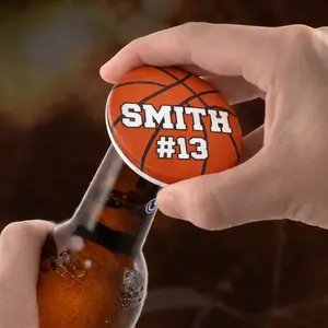 Basketball Bottle Opener Magnet Custom Personalized Name & Number