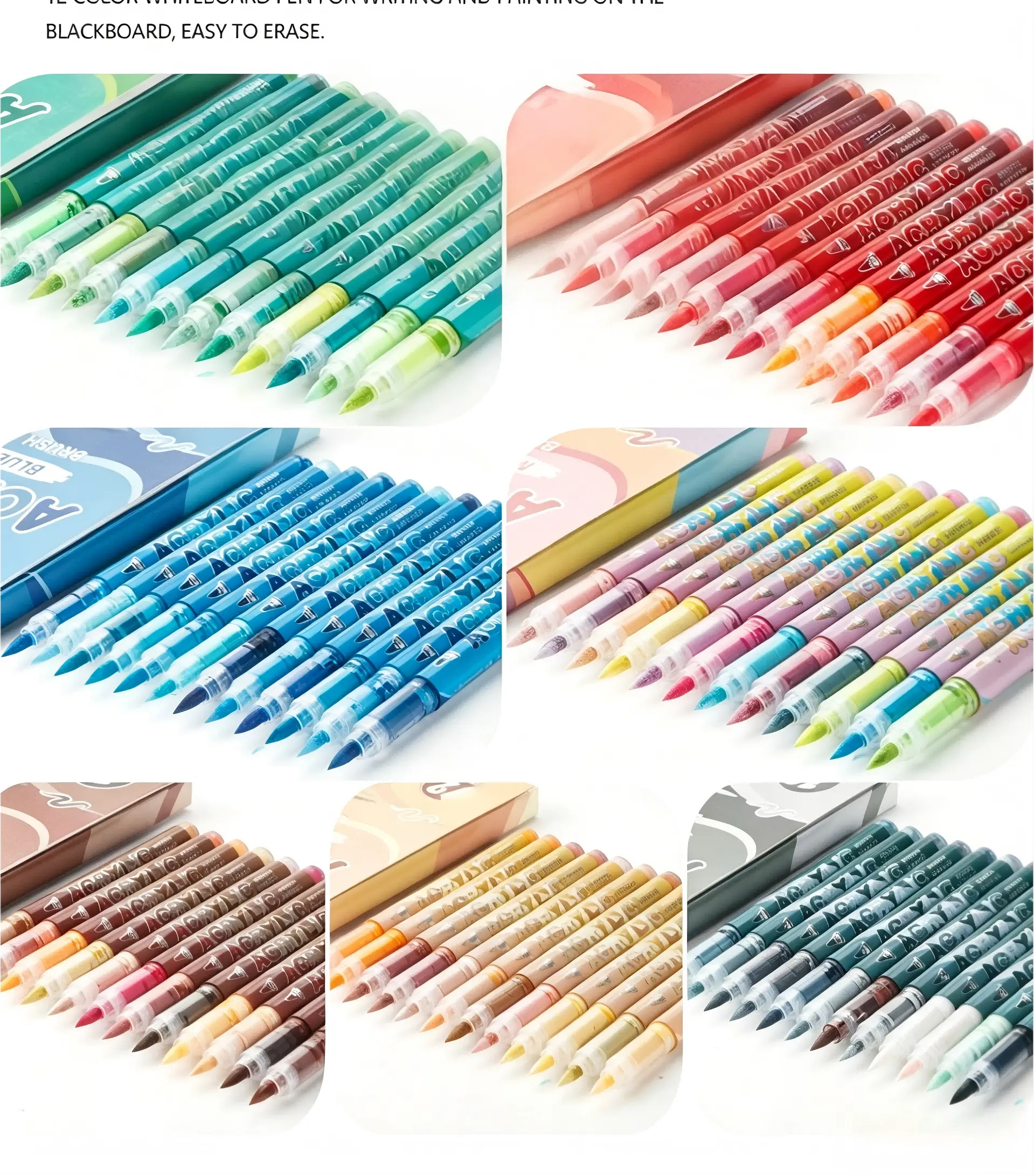 12-Color Straight Liquid Marker Set, Multi-Color Combination, Quick-Drying, No Bleeding, Ideal for Layering Coloring and Graffiti