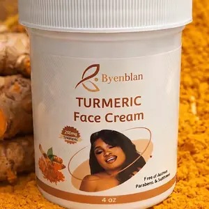 Bynblan Turmeric Face cream Skin Care with Palm Mango Butter Eggs Coconut Powder 8 oz