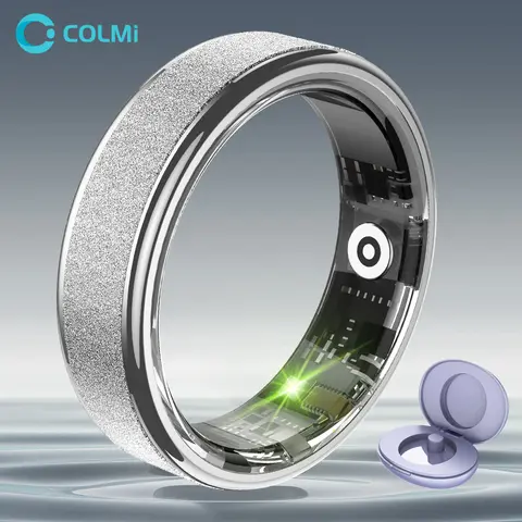 COLMI Ring 2 Radiant Round Unisex Smart Wearable Device Health Tracker - 5ATM Waterproof, 2 Hours Rechargeable, Wireless Fitness Tracker with Heart Rate Monitor, SpO2 Sensor, Cool Gifts for Adults, Smart Ring for Women