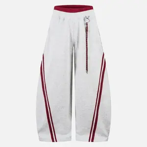 Wide-Leg Sweatpants Baggy Straight Side Stripe Everyday Street Pants Sporty Y2K Style