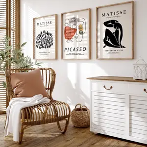 Unframed, Room Decor, Gallery Wall Set 3, Picasso Poster, Picasso Print Set, Picasso Face Art Print, Abstract Modern Wall Art, Matisse Posters