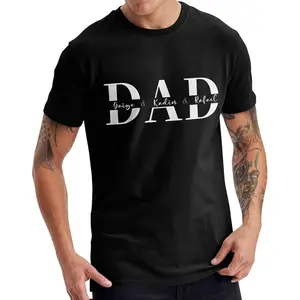 Customized Cotton T-shirts for Dads with Kids Names Unique Personalized Gifts for Husbands Fathers Grandfathers