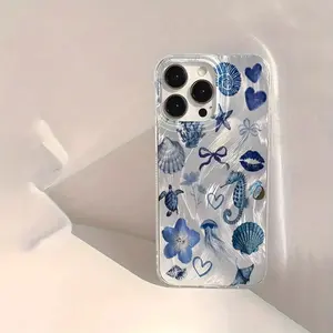 Fundas de Teléfono Amor Océano Azul, Agarre Cómodo, Protege Efectivamente Tu Teléfono de Golpes y Caídas. Adecuado para Varios Modelos de iPhone Incluyendo 17 AIR/16/15/14/13/12 Casos/11 Pro Max/Plus/X/8/7, Un Regalo de Cumpleaños o Presente Empresarial P