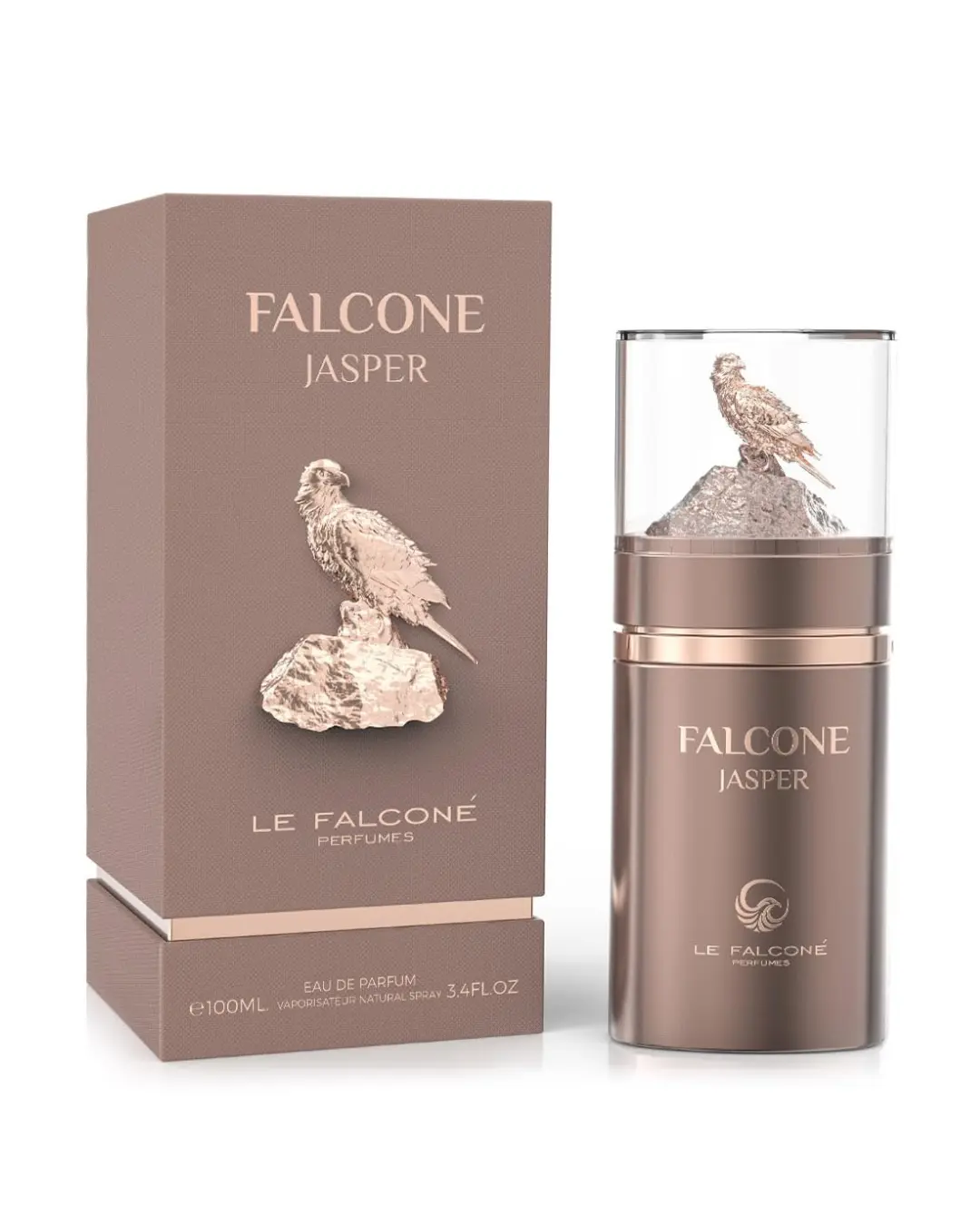 LE FALCONE Falcone Jasper 100ml(3.4oz) Unisex Citrus Scented Fragrance Perfume - Luxurious Rich Aromatic, Bold, Confident, Woody, Long Lasting, Elegant Perfume, Modern Versatile Everyday Fragrance