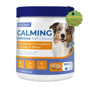 OurCares Advanced Calming Support Soft Chews for Dogs (Chicken Flavor) – 100 Count | With Chamomile, Passion Flower & Melatonin, Reduces Anxiety & Promotes Relaxation