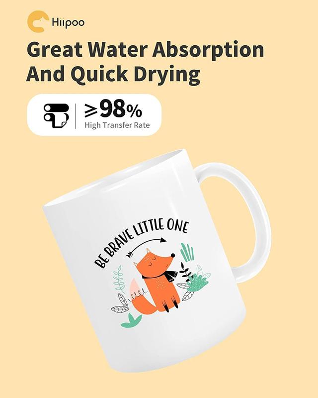 Hiipoo Sublimation Paper 8.5X11 Inch, Work with Sublimation Ink and E Sawgrass Inkjet Printers for Mugs T-Shirts Light Fabric and Other Sublimation Blanks (110 Sheets, 120G)