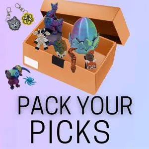 Fifteen dollar Pack Your Picks live choose from dragons, mini critters, decor and fidgets articulate animal