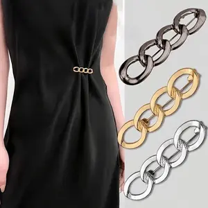 Versatile Pin-On Waist Button Set, Adjustable Slim Fit Design, Waist Adjustment No-Pin No-Sew Waist Cincher, Anti-Slip Garment Skirt Cuffing Tool