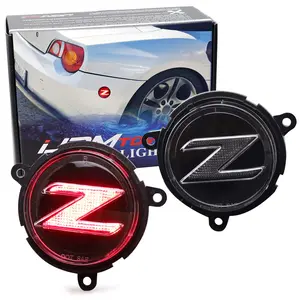 iJDMTOY Euro Black Out Lens Red Illuminated Z-Emblem Full LED Rear Bumper Side Marker Lights For BMW 2003-2008 Z4 Roadster/Coupe