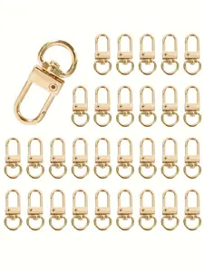 Keychain Making Kit, Lobster Claw Clasps & Swivel Rings & Hooks, Zinc Alloy Jewelry Findings for Dog Leash Charms & Craft Accessories