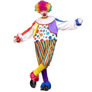 Men's Colorful Clown Costume Set, Fun Role Play, Includes Clothes Only, Perfect for Party & Performance Dress-Up, Costume For Parties
