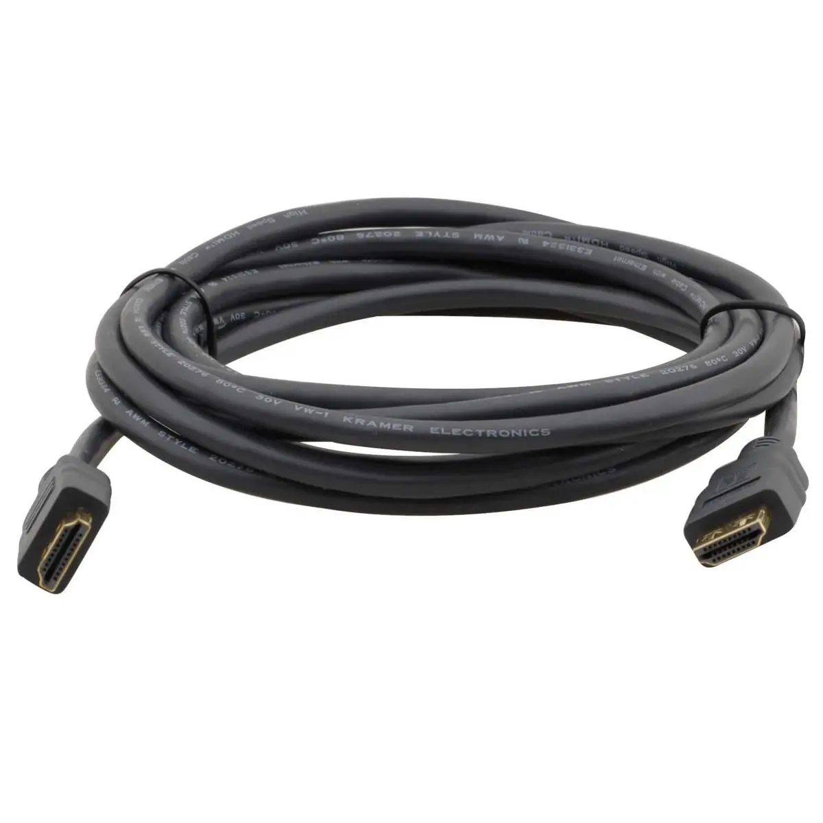 Kramer Electronics C-MHM/MHM Flexible High-Speed HDMI Cable with Ethernet, 1', Gray