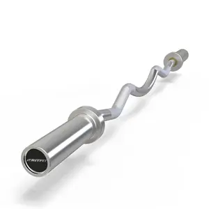 RITFIT EZ Curl Barbell Bar - High-Performance, Knurling, Muscle-Building At-Home Curl Barbell Bars, Chrome-Finished Arm Exerciser for Weight Training, Durable, Corrosion-Resistant, High-Performance Bars