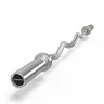 RITFIT Chrome-Plated Stainless Steel EZ Curl Barbell Bar - Forearm Muscle Trainer, Strength Conditioning Equipment, Textured Knurled Grip, Balanced Spin, Corrosion-Resistant, Durable Biceps Weightlifting Accessory for At-Home Resistance Training