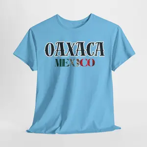 Oaxaca Mexico Unisex Shirt, Mexican Souvenir Tee, Travel Lover Gift, Ethnic Print Top, Vacation Apparel Fabric Menswear Classic Collar Cultural