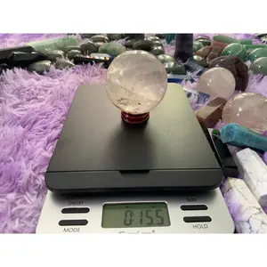 1 pound clear quartz crystal sphere Beautiful 1 pound clear quartz sphere crystal ball with wooden stand