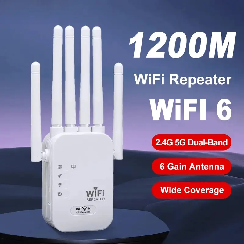 1200Mbps Wireless WiFi Repeater WIFI Extender Signal Booster 2.4G 5G Dual-band Network 802.11ac WiFi Amplifier Router