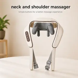 Neck massager, specialized for kneading trapezius muscle leg neck automatic massager,  finger pressure shoulder and back massager, massage like a human hand, female gift, deep muscle soothing massage, Neck shoulder relaxer Shiatsu Rechargeable Portable
