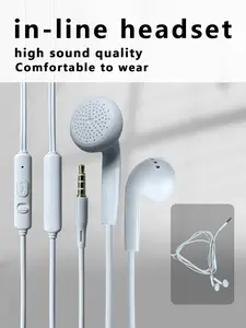 3.5 mm wired headset in-ear earbuds bass cell phone headset stereo headset with microphone Audio Headphone Electronic