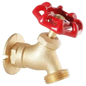 212 MAIN Heavy Brass Sillcock Faucet, 0.5 in. IPS Inlet, 0.5 in. IPS Connection, 0.75 in. Hose Thread Outlet (Model 206103) for Sailing Water Sports, 0.5 Ips Inlet