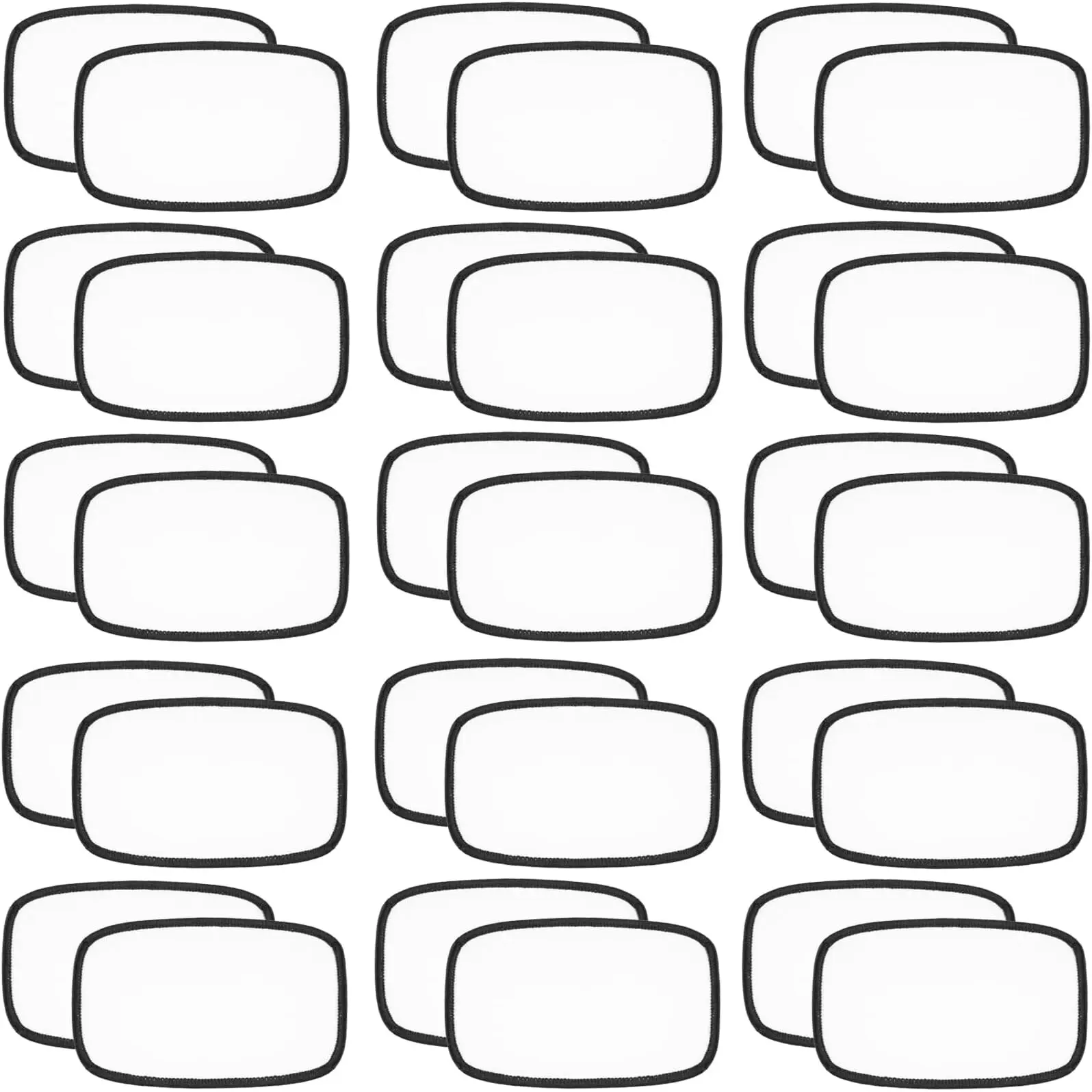 Sublimation Rounded Rectangle Patch (Black Border)